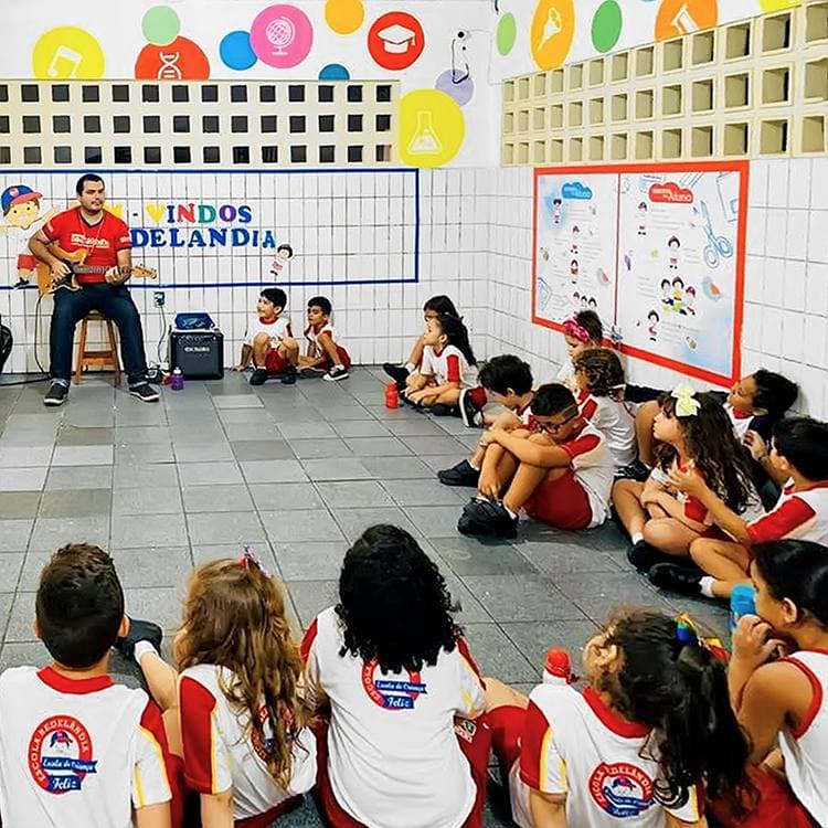 Atividade de musicalização infantil